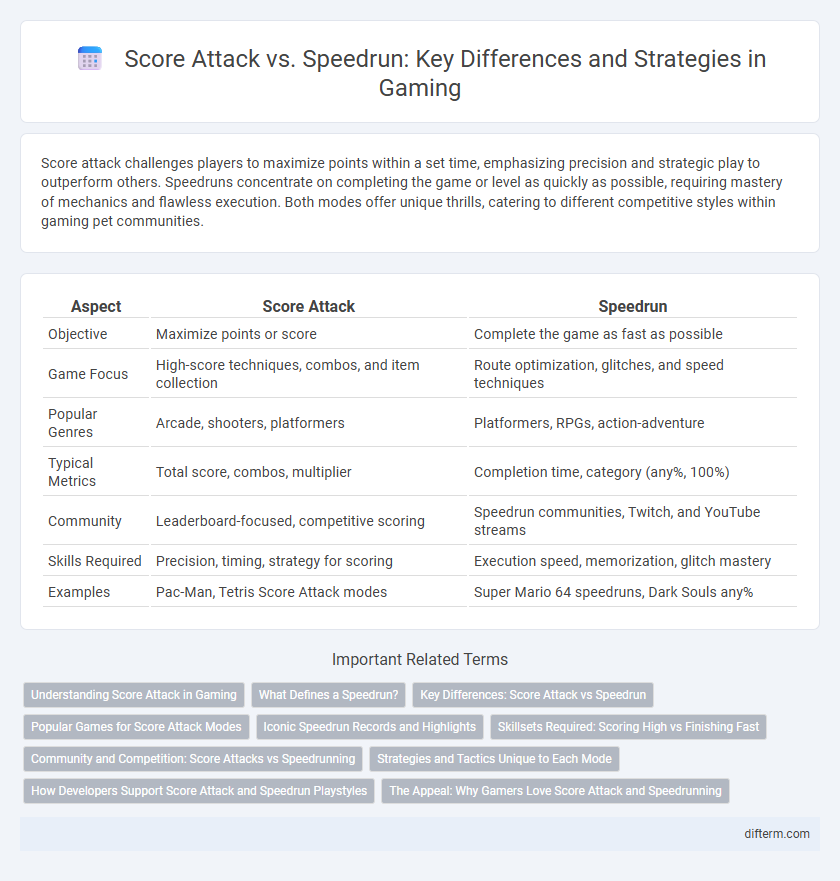 Score Attack vs. Speedrun: Key Differences and Strategies in Gaming