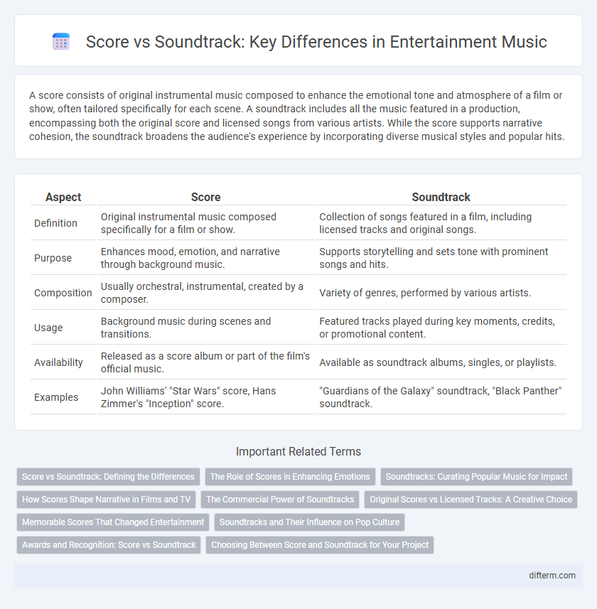 Score vs Soundtrack: Key Differences in Entertainment Music