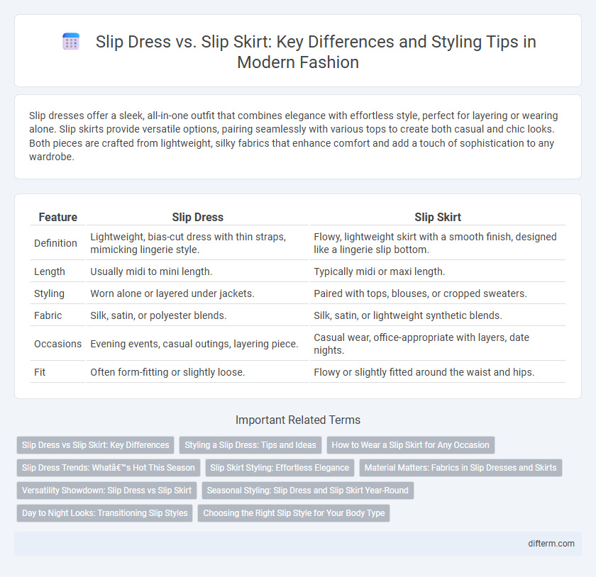 Slip Dress vs. Slip Skirt: Key Differences and Styling Tips in Modern Fashion