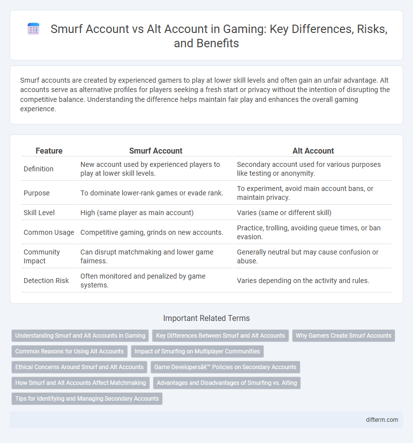 Smurf Account vs Alt Account in Gaming: Key Differences, Risks, and Benefits