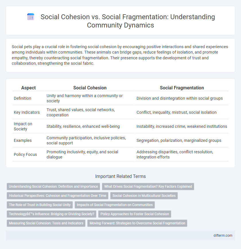 Social Cohesion vs. Social Fragmentation: Understanding Community Dynamics
