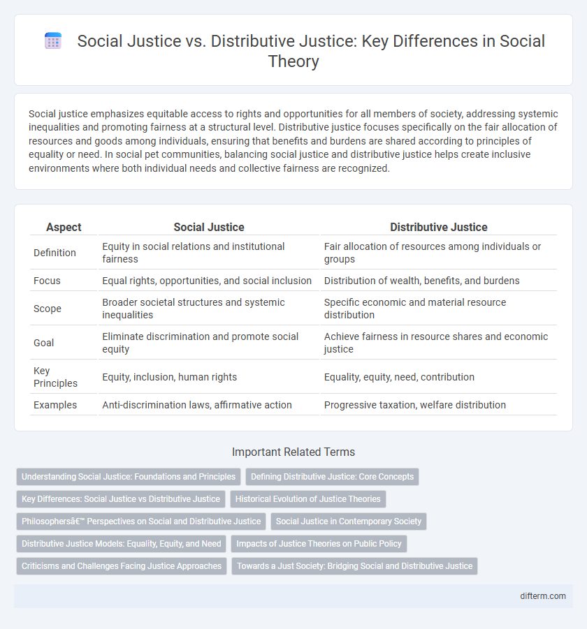 Social Justice vs. Distributive Justice: Key Differences in Social Theory