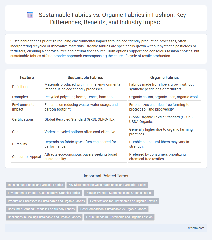Sustainable Fabrics vs. Organic Fabrics in Fashion: Key Differences, Benefits, and Industry Impact