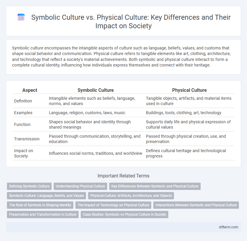Symbolic Culture vs. Physical Culture: Key Differences and Their Impact on Society
