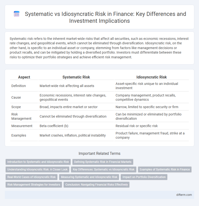 Systematic vs Idiosyncratic Risk in Finance: Key Differences and Investment Implications