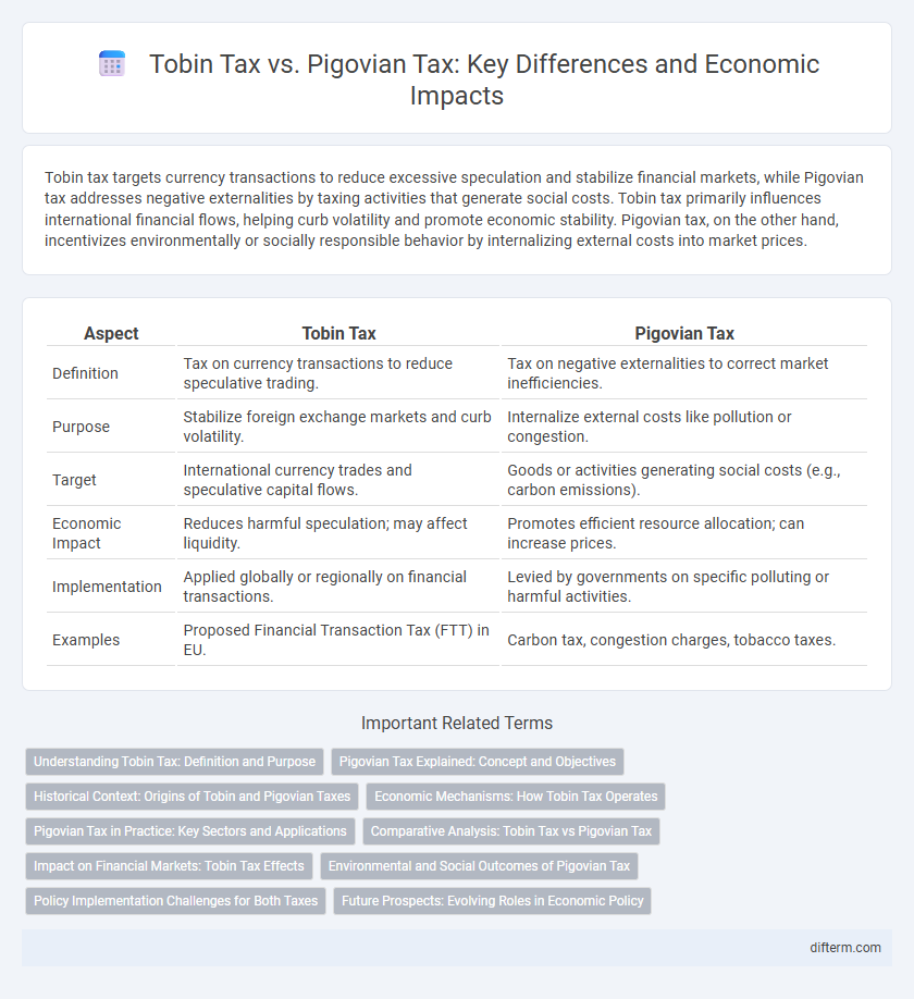 Tobin Tax vs. Pigovian Tax: Key Differences and Economic Impacts
