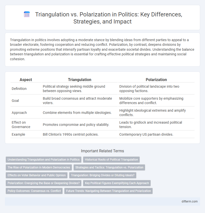 Triangulation vs. Polarization in Politics: Key Differences, Strategies, and Impact