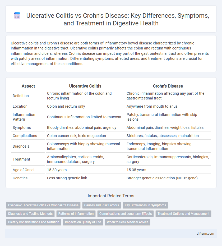 Ulcerative Colitis vs Crohn's Disease: Key Differences, Symptoms, and Treatment in Digestive Health