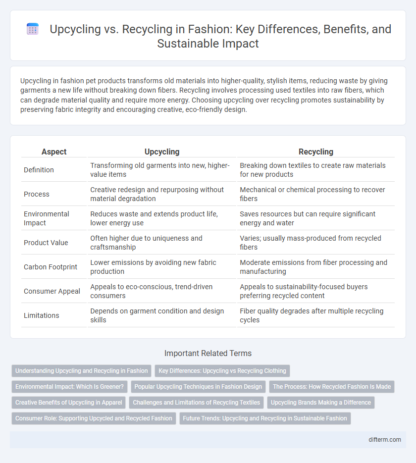 Upcycling vs. Recycling in Fashion: Key Differences, Benefits, and Sustainable Impact